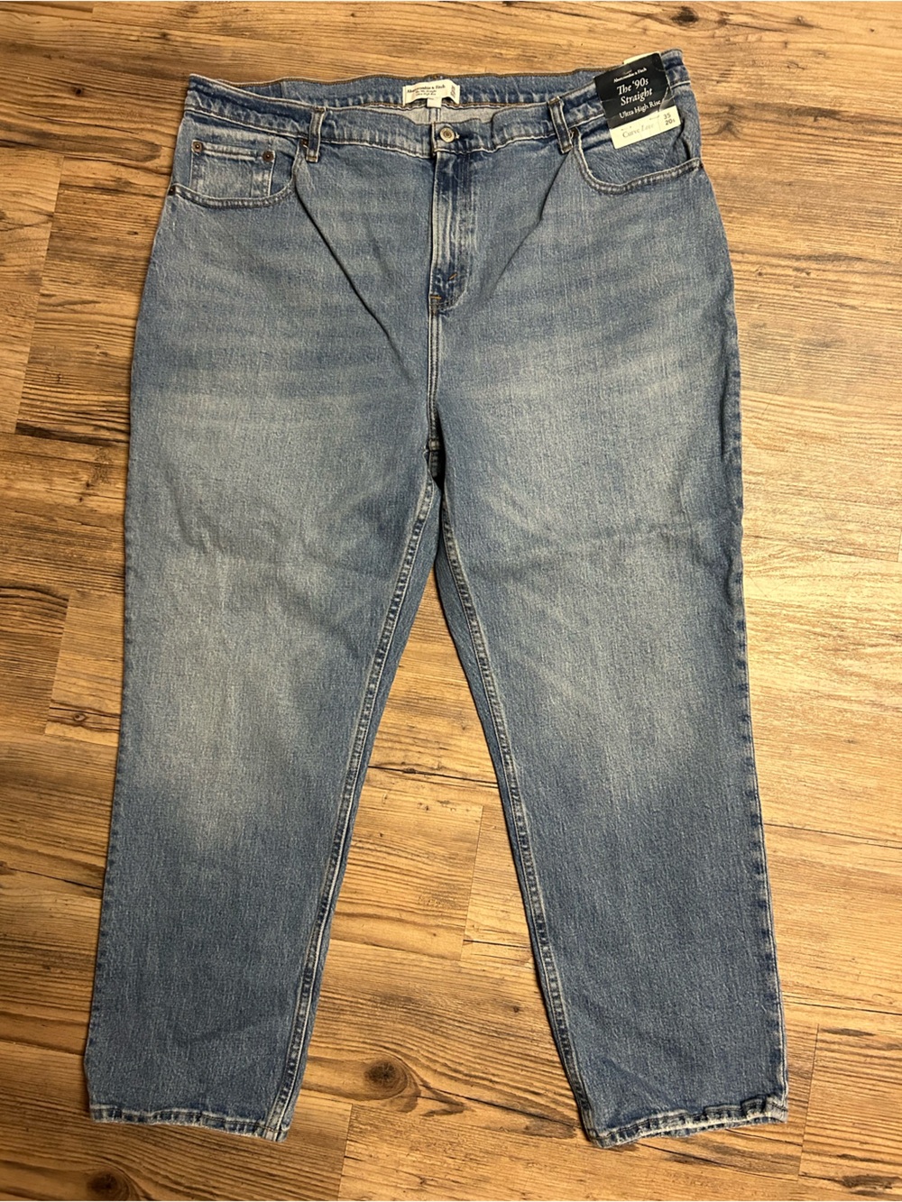 Abercrombie & Fitch Women’s Curve Love 90s Straight Ultra High Rise Jeans New